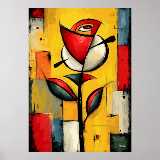 Silent Bloom — Contemporary Abstract Expressionism ポスター (正面)