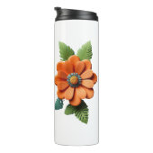 Silent Bloom Sculpted Petals Floral Reverie Ember  タンブラー (回転右)