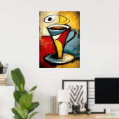 Silent Brew — Contemporary Abstract Expressionism ポスター (ホームオフィス)