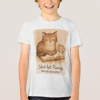 Silent but Purring Cat Tee トライブレンドＴシャツ