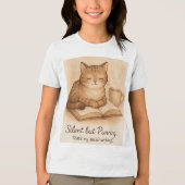 Silent but Purring Cat Tee トライブレンドTシャツ (正面)