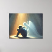  Silent Comfort Angel of Light Spiritual Healing キャンバスプリント (正面)
