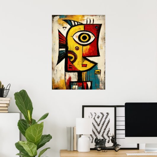 Silent Current — Contemporary Abstract Expression ポスター (ホームオフィス)