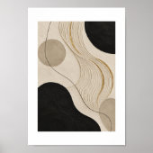 Silent Current | Minimal Abstract Plaster Art Prin ポスター (正面)