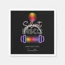 Silent Disco Neon Headphones Adult Birthday Party
