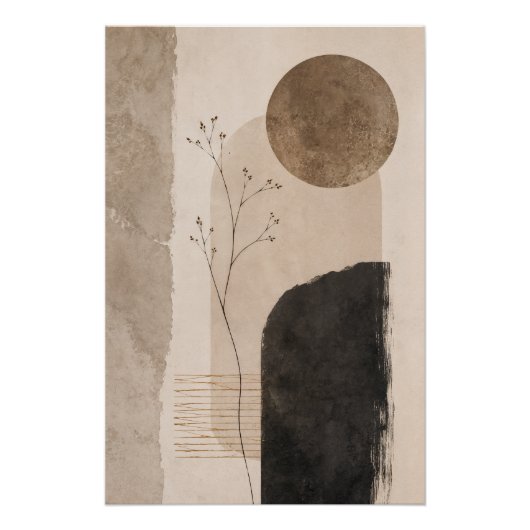Silent Earth Abstract Wall Art ポスター (正面)