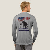 Silent fields of honor grey トライブレンドTシャツ (背面全体)