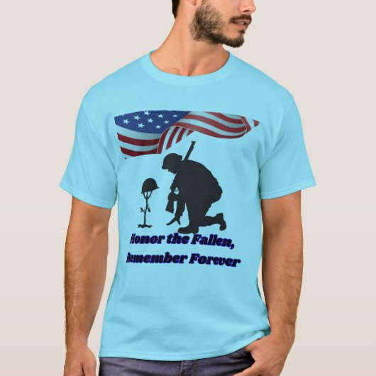 Silent fields of honor pale blue tシャツ (正面)