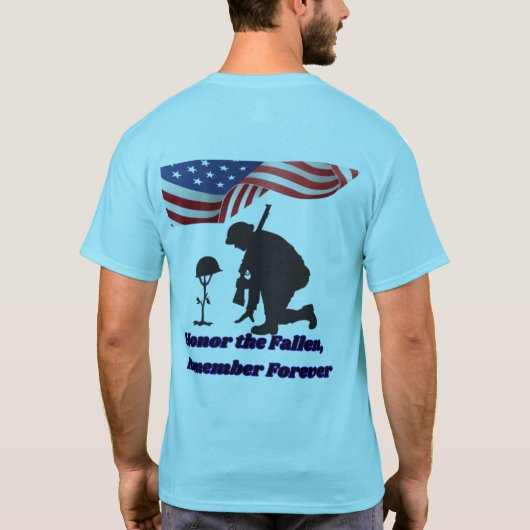 Silent fields of honor pale blue tシャツ (裏面)