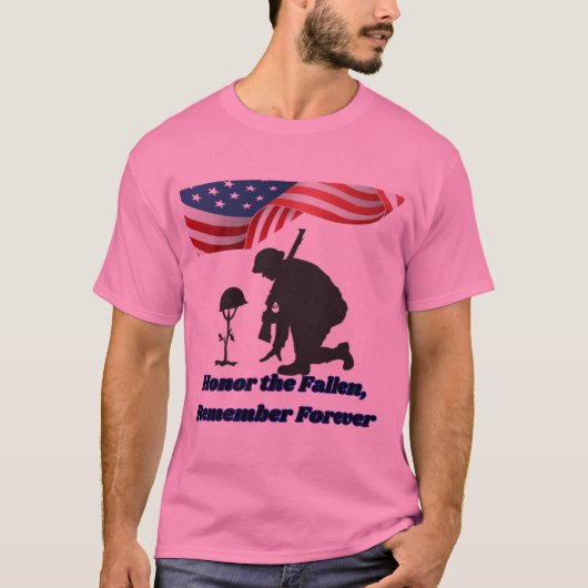 Silent fields of honor pink tシャツ (正面)