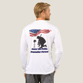 Silent fields of honor white トライブレンドTシャツ (背面全体)