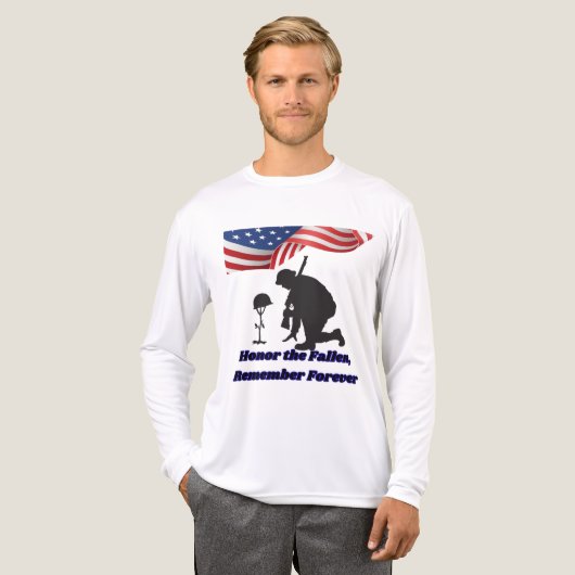 Silent fields of honor white トライブレンドTシャツ (正面全体)