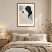 Silent Flow | Minimal Abstract Plaster Art Print ポスター