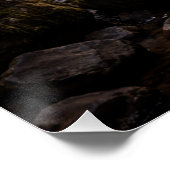 Silent Forest Waterfall – Calm Nature Landscape ポスター (コーナー)