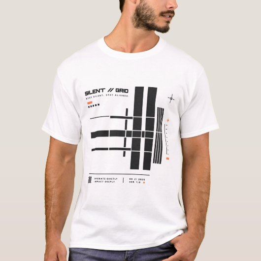 Silent Grid | Quiet Signal Division Tシャツ (正面)