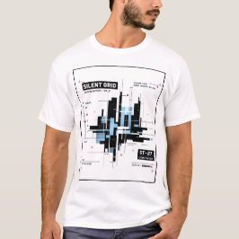 Silent Grid | Tactical Minimal Tech Grid Streetwea Tシャツ