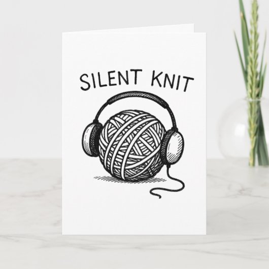 Silent Knit - Funny Christmas Card シーズンカード (正面)