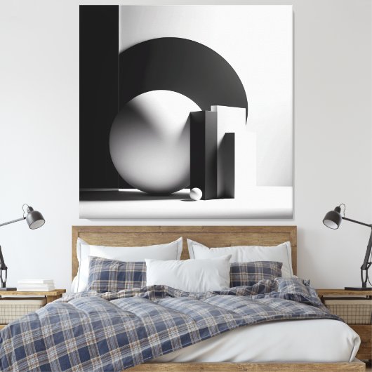 Silent Monoliths in Light キャンバスプリント (インサイチュ (寝室))