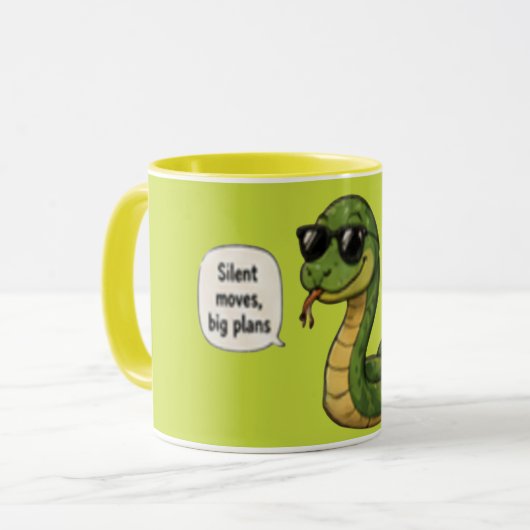 Silent Moves, Big Plans | モチベーションの引用文 マグカップ (正面左)