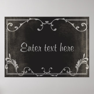 Silent Movie script card poster ポスター