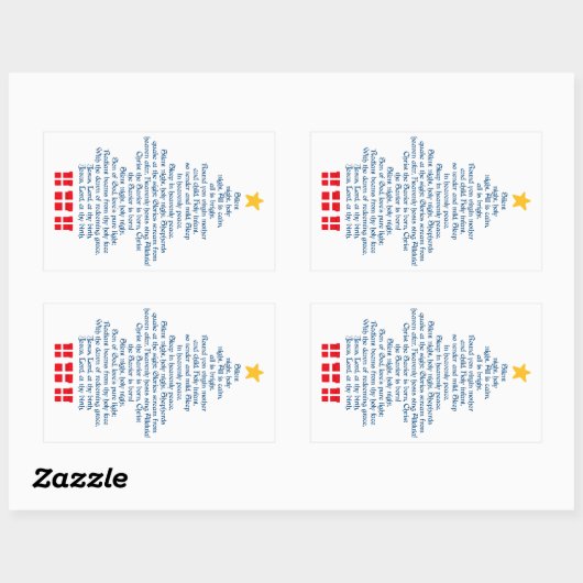 Silent Night 長方形シール (シート)