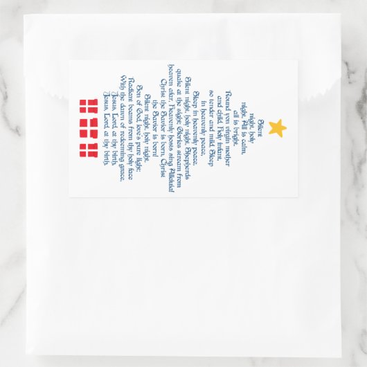 Silent Night 長方形シール (バッグ)