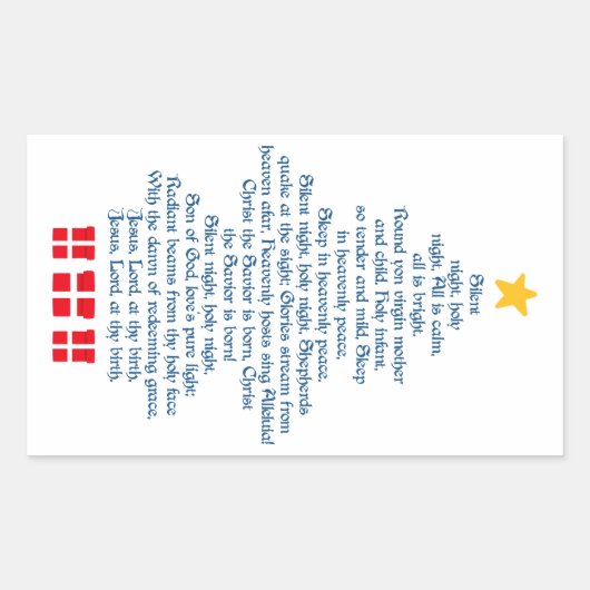 Silent Night 長方形シール (正面)