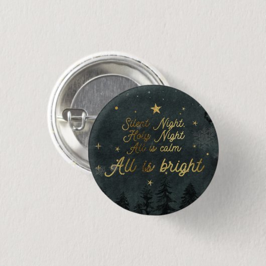 SILENT NIGHT, ALL IS BRIGHT small BUTTON 缶バッジ (正面&裏面)