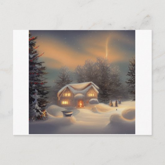 Silent Night Background Scene ポストカード (正面)