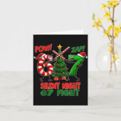 Silent Night Christmas Tree 67 Pajamas Funny Six S カード (黄色い花)