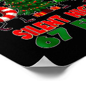 Silent Night Christmas Tree 67 Pajamas Funny Six S ポスター (角)