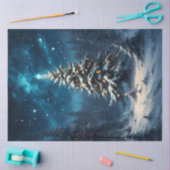 Silent Night Christmas Tree Under the Stars  薄葉紙 (クラフト)