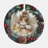 Silent Night, Enchanted Flight ガラスオーナメント (裏面)