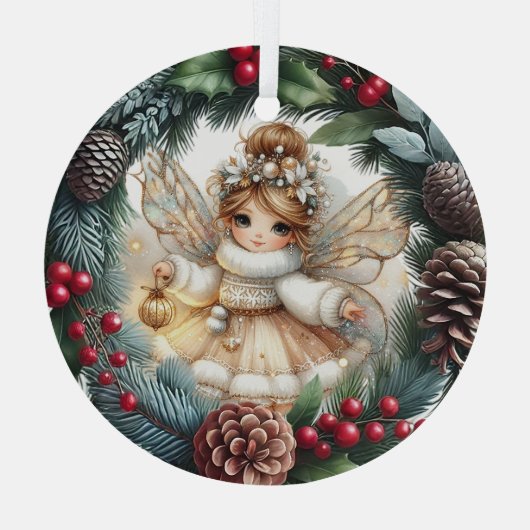 Silent Night, Enchanted Flight ガラスオーナメント (裏面)