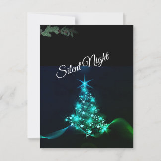 'Silent Night' Estrellas Azules ポストカード