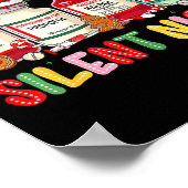 Silent Night Funny Nurse Christmas Design ポスター (角)