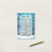 Silent Night Glow Bright Christmas Forest Tree ポストイット (デスク上)