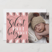 Silent Night Holy Night Baby's 1st Christmas Photo シーズンカード (正面)