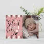 Silent Night Holy Night Baby's 1st Christmas Photo シーズンカード (スタンド正面)