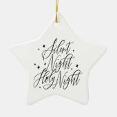 Silent Night Holy Night Christmas Star セラミックオーナメント (正面)