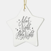 Silent Night Holy Night Christmas Star セラミックオーナメント (左)