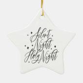 Silent Night Holy Night Christmas Star セラミックオーナメント (裏面)