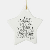 Silent Night Holy Night Christmas Star Ornament セラミックオーナメント (右)