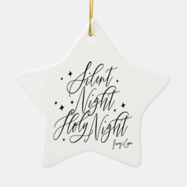 Silent Night Holy Night Christmas Star Ornament セラミックオーナメント