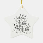 Silent Night Holy Night Christmas Star Ornament セラミックオーナメント (裏面)
