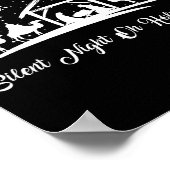Silent Night Holy Night Nativity Scene Christian C ポスター (角)