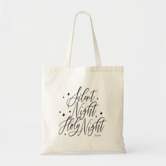 Silent Night Holy Night Religious Holiday Tote Bag トートバッグ (正面)