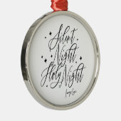 Silent Night Holy Night Round Christmas Ornament メタルオーナメント (右)