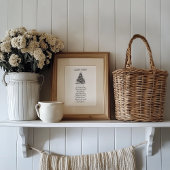 Silent Night Hymn Lyrics Wall Print ポスター