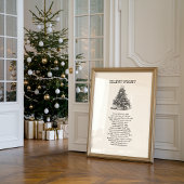 Silent Night Hymn Lyrics Wall Print ポスター